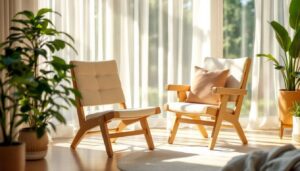 Questa poltrona IKEA porta il fascino del legno naturale direttamente nel soggiorno